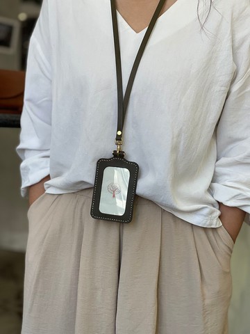 【手作革物】高質感手縫證件套(綠)