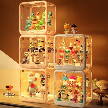 ??快速出貨?? 公司貨 手辦擺件收納盒玩偶展示架框透明亞克力盒子手辦擺件防塵柜子