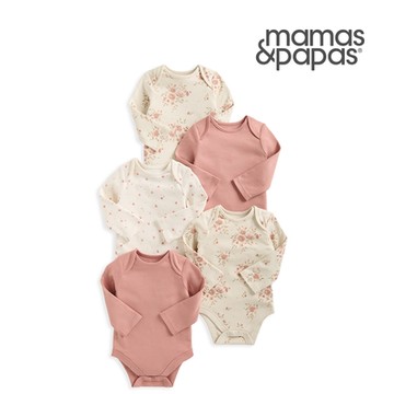 Mamas&Papas 芝櫻-長袖包屁衣5件組