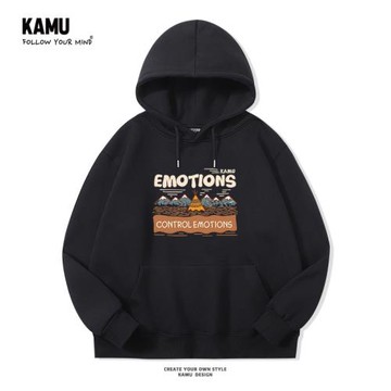 2025春秋款男士連帽衛衣潮牌ins情侶外套加絨加厚學生帽衫上衣