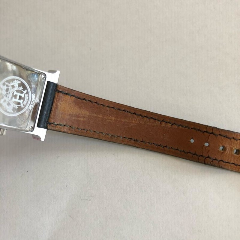 エルメス クオーツ HH1.210 シルバー SS 革ベルト エルメス Hウォッチ HH1.210 クォーツ SS 純正革ベルト 純正尾錠