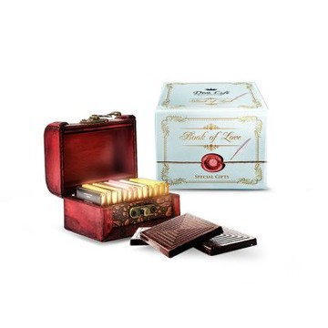 Diva Life 巧語情書 比利時巧克力片12入迷你珠寶盒(七夕送禮)