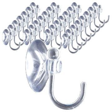 葉子小舖 吸盤掛勾3cm - 無痕掛勾 重複使用  透明色  40個