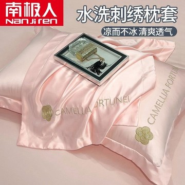 枕頭套 枕套 【店鋪熱銷】南極人新款冰絲枕套學生宿捨枕頭內膽套一對裝家用臥室涼感枕芯套 QMRJ