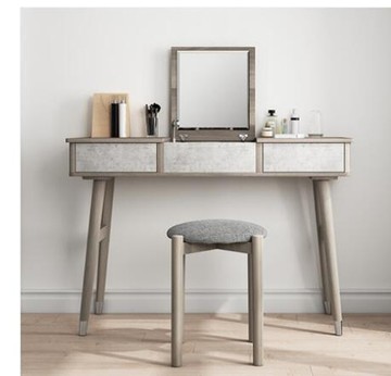 北歐梳妝臺簡約現代帶邊櫃翻蓋儲物妝臺小戶型新中式多功能化妝桌nks歐歐流行館