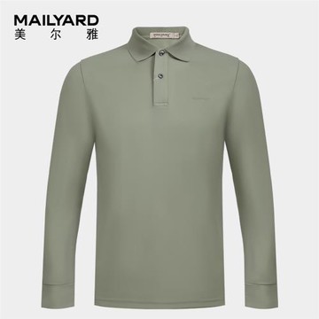 MAILYARD/美爾雅長袖T恤 商務休閑男士春夏翻領長T 男polo衫 201