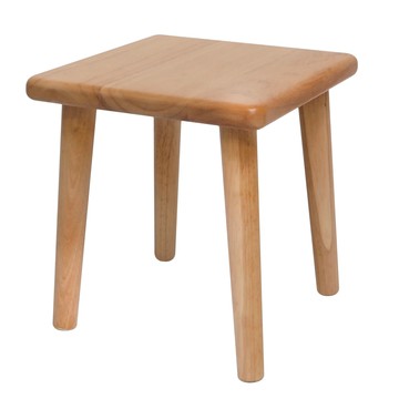 E-home Bucolic田園系多功能實木小方凳-原木色原木色