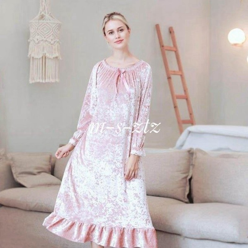 冬新作 レディース 姫系 もこもこ ルームワンピース パジャマ マキシ丈 冬用 暖かい 防寒 ふわもこ ネグリジェ 寝巻き 部屋着 通販 Lineポイント最大0 5 Get Lineショッピング