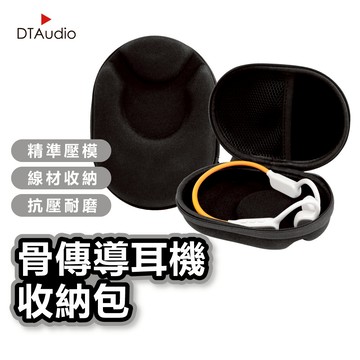 聆翔 骨傳導耳機收納包｜耳掛式耳機收納包 耳機硬殼收納包 耳機收納 運動耳機收納 黑色耳機收納包 拉鍊收納包 聆翔旗艦店