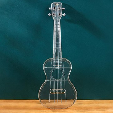 byla透明尤克里裡23寸女入門初學者水晶烏克麗麗女生款小吉他{