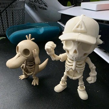 🌞包包優選寶藏品🌟🌟【可達鴨】骨骼骷髏手辦模型3D打印寶可夢同潮玩桌面可愛擺件禮物🌞