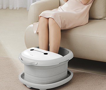 【免運特惠】可折疊泡腳桶腳底按摩加熱恆溫/榮泰F01