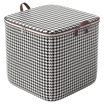 iSFun 黑白千鳥 無紡布收納整理棉被袋 140L  黑白色  1個