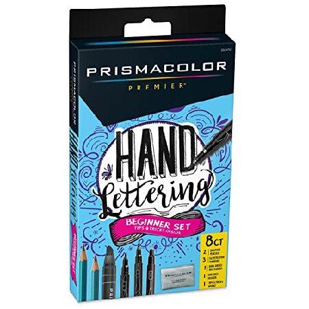 Prismacolor Premier Beginner Hand Lettering Set with Illustration Markers, Art Markers, Pencils, Eraser and Tips Pamphlet, Count Black