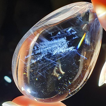 龍彩~ DB10 藍針水晶 天使的羽毛 134.2g Blue Needle Quartz