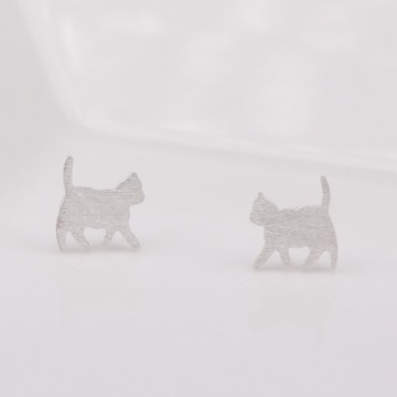 【小Ken先生】韓風｜低致敏｜925全純銀｜動物系列｜貓咪去哪裡呢｜耳環｜可改夾式