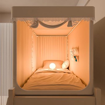 宿舍上鋪一體式床簾蚊帳強遮光大學生下鋪單人床專用寢室遮擋簾子