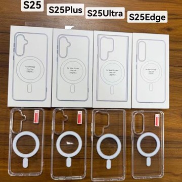 磁吸殼三星S25edge手機殼三星S25U保護套S23Ultra外殼S24鏡頭大孔防摔簡約透明無線充電S22適用