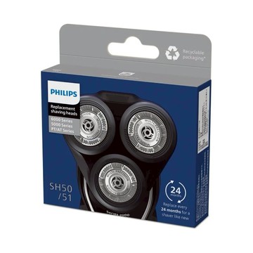 【PHILIPS 飛利浦】電動刮鬍刀專用刀頭 SH50  原廠盒裝公司貨 適用S5圓形刀頭/SW5XXX