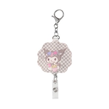 KUROMI 酷洛米 皮質伸縮證件扣 CA940-7  酷洛米花邊 灰色  1個