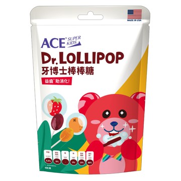 ACE - ACE SUPER KIDS 牙博士棒棒8支/袋 (草莓+柳橙)-60公克/袋
