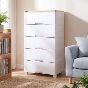 【AOTTO】免組裝58面寬木質頂板五層抽屜收納櫃