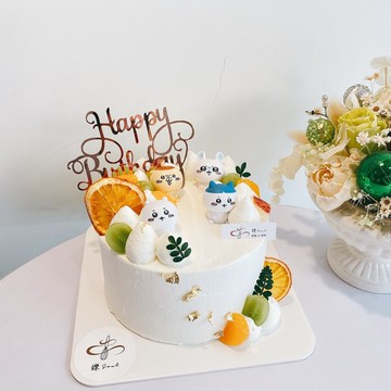 吉伊卡哇主題蛋糕 公仔 客製化 水果奶凍蛋糕 蛋糕 4吋 鑠甜點