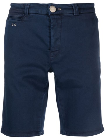Sartoria Tramarossa - logo-plaque bermuda shorts - men - Elastane/Polyester/Cotton - 36 - Blue