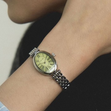 【Ven & Qu】Dome Beads 銀鼠尾草手錶 – 21×31 mm 錶殼 不鏽