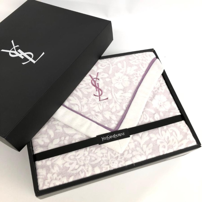 YvesSaintLaurent(YSL) イヴサンローラン 綿毛布 箱付き 美品 140