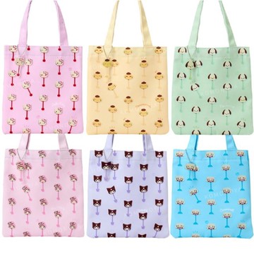 小禮堂 Sanrio 三麗鷗 x 不二家 尼龍手提袋 (巧克力棒款) Kitty 酷洛米 布丁狗