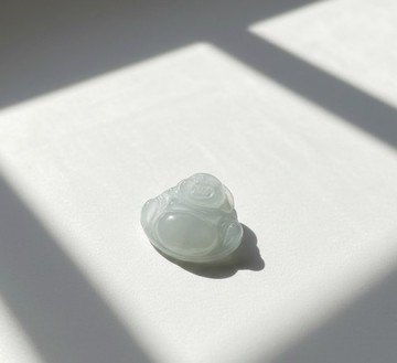 冰種翡翠彌勒佛 | 天然緬甸玉A貨翡翠 | 送禮