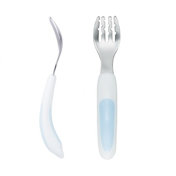 nac nac - 好握不鏽鋼叉匙隨行組-海洋藍