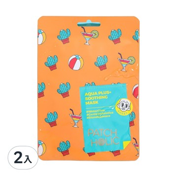 PATCHHOLIC Aqua plus + 舒緩補水面膜  1片  2包