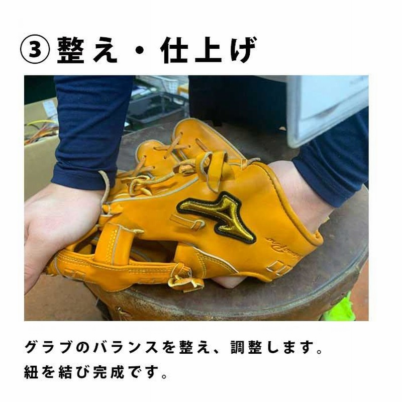グラブ型付け グローブ型付け スチーム加工 叩き【硬式 少年軟式