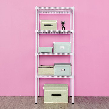 dayneeds 沖孔 60x45x150cm四層收納架(烤漆白) 層架/置物架/儲藏架