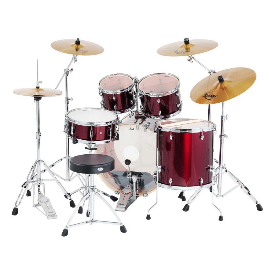 真珠 Pearl EXPORT EXX Standard シンバル付きドラムフルセット ~Two Crash Cymbal Version~ Burgundy C-2CSNN