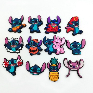 臺灣發貨>新款卡通可愛史迪仔洞洞鞋鞋花鞋釦可拆卸洞洞鞋diy配件BFU