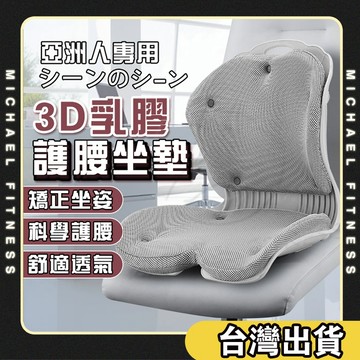 【麥克健身🔥升級乳膠材質】護脊坐墊 腰靠坐墊 護腰坐墊 護腰墊 人體工學坐墊 辦公坐墊 久坐靠墊