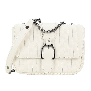 LONGCHAMP AMAZONE 系列鍊帶荷蓬斜背包(迷你/白)