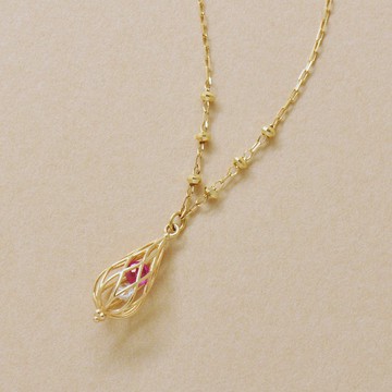 【Pannier】 10K 吊燈項鍊 (黃金)