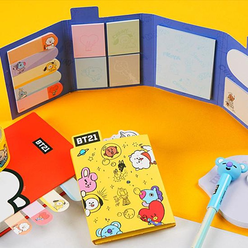 BT21 トムソン 4段 付箋 [韓国][文具][文房具][ポストイット][かわいい