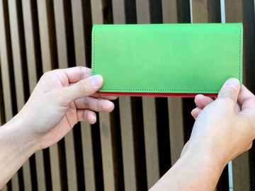 LONG 溫柔沉穩多彩長款扁平錢包豐滿零錢包 LFW-GGRHC-H