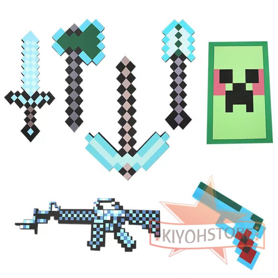 Minecraft minecraft マインクラフト マイクラ グッズ ゲーム キャラクター 剣 おもちゃ フィギュア 変形武器 変形ソード ダイヤの剣  HAPPY BIRTHDAY （24種類） 通販 LINEポイント最大GET | LINEショッピング