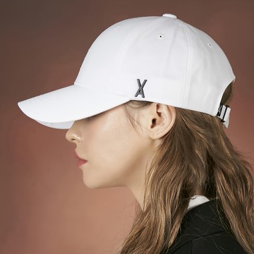 VARZAR 霧面鉚釘寬鬆棒球帽  F  白色