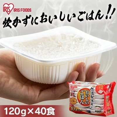 パックご飯 120g ご飯 パック ご飯パック 120g 40食パック ご飯 時短 電子レンジ おいしい 低温製法米