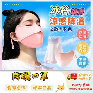 冰絲防曬口罩 防曬口罩 護頸口罩 加長口罩 3D口罩 脖子防曬 全臉口罩 🔥台灣現貨🔥 😽198玩具城😽 W1498