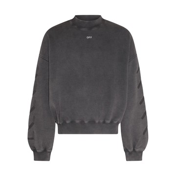 Off-white - Black And White Cotton S.matthew Sweatshirt