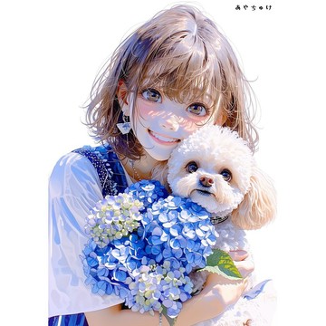 【4 月新品 3】07-120-0048 人物貼紙 春日女孩與動物