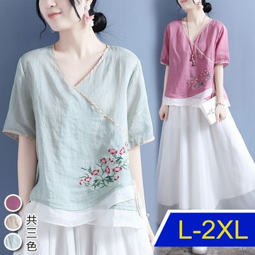 【韓國K.W.】KN2829韓國專櫃獨賣粉彩棉麻襯衫(外套/棉麻/亞麻/輕薄)